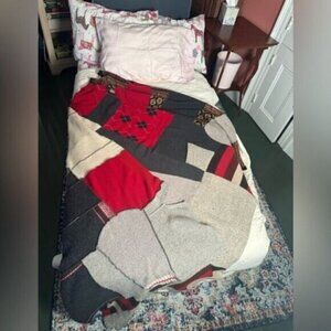 Anthropologie Recycled Sweater Throw Blanket